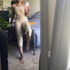 Beige BERSHKA Jumpsuit